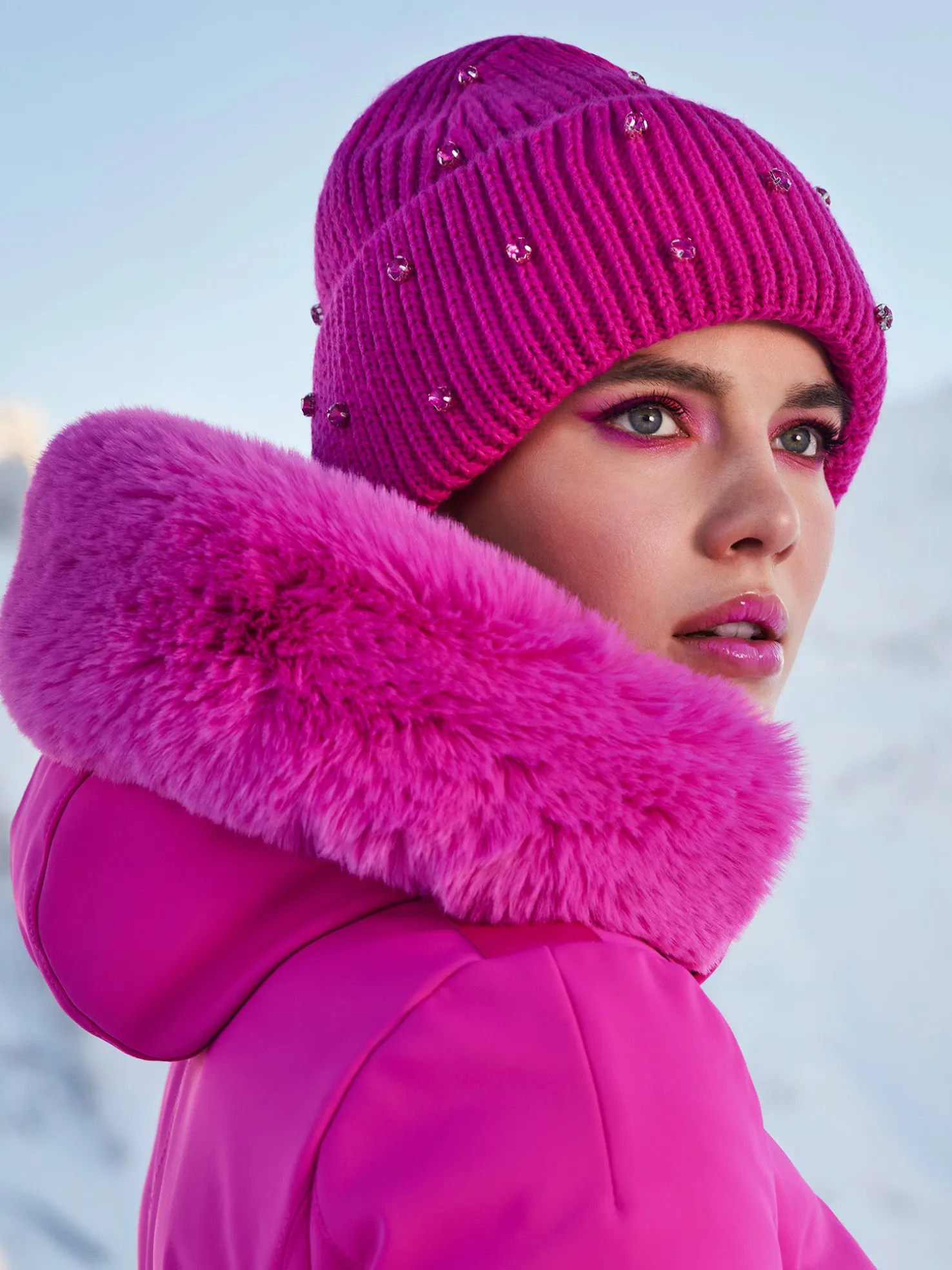 GISELLE FAUX BORDER Ski Jacket